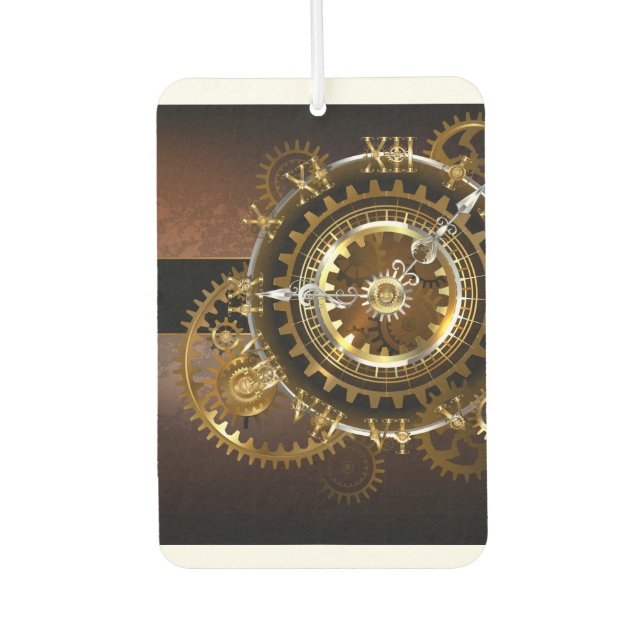 Ambientador Reloj de vapor con engranajes antiguos (Anverso)