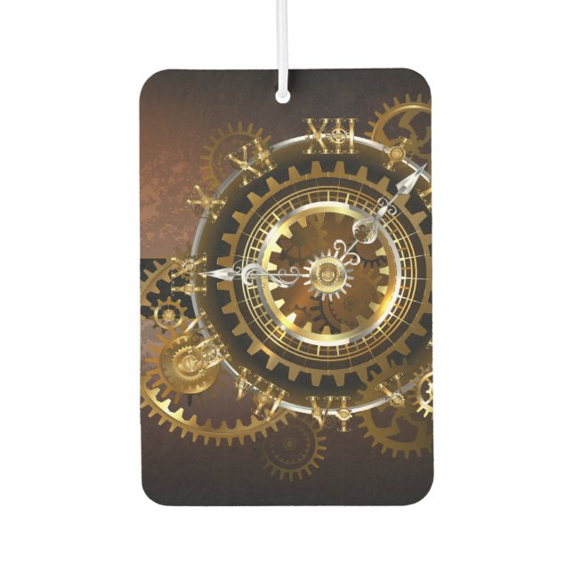 Ambientador Reloj de vapor con engranajes antiguos (Anverso)