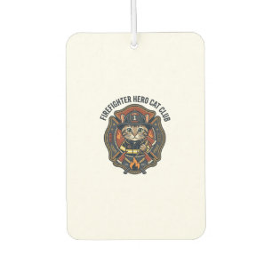 Ambientador Remera gráfica de gato héroe bombero - Bombero