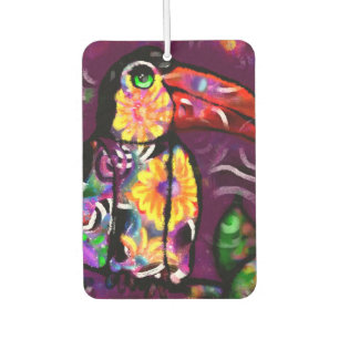 Ambientador Resumen caprichoso Toucan Bird Floral colorido