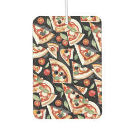 Ambientador Resumen De Pizzas En Un Fondo Negro