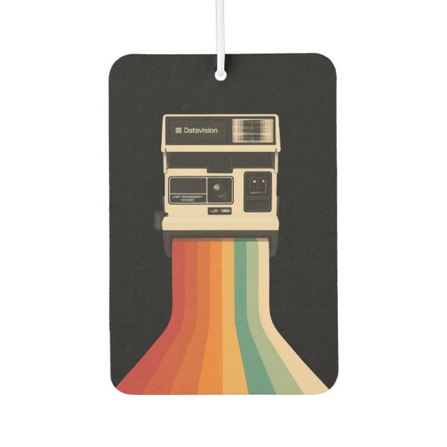 Ambientador Retro Camera with Rainbow Print (Anverso)