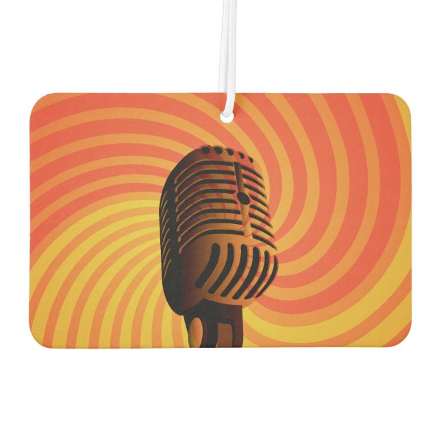 Ambientador Retro Microfono aire fresco del auto (Reverso)