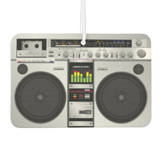Ambientador Retro Rewind: Gráfico de Boombox de Personalizable