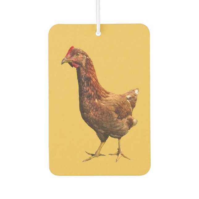 Ambientador Rhode Island Red Hen Chicken Air Freshener (Anverso)