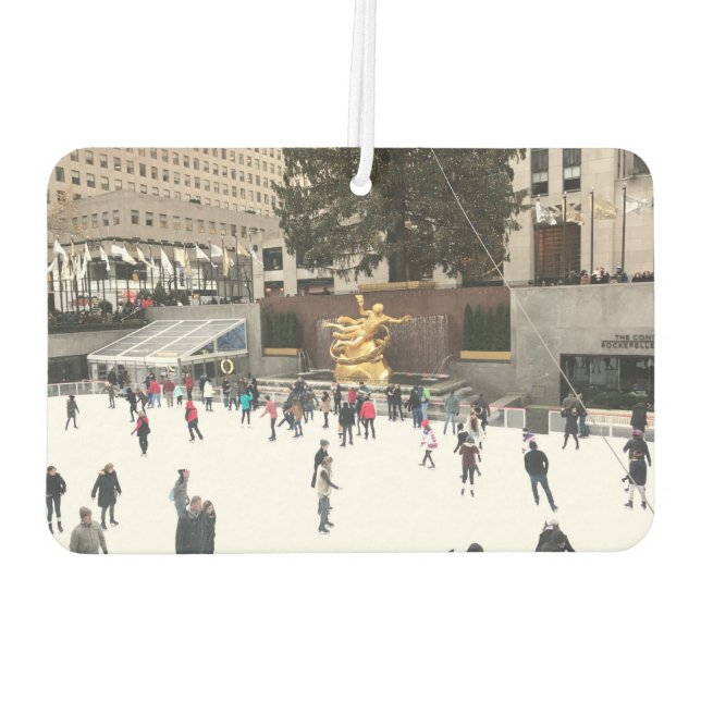 Ambientador Rockefeller Center Rink Ice Skaters Navidades NYC (Reverso)