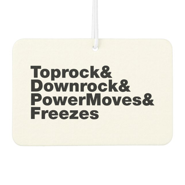 Ambientador Rompiendo movimientos (breakdance) (Anverso)