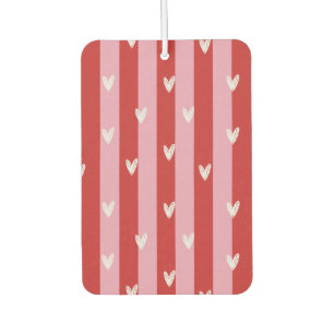Ambientador Rosa y rojo, corazones rayados 