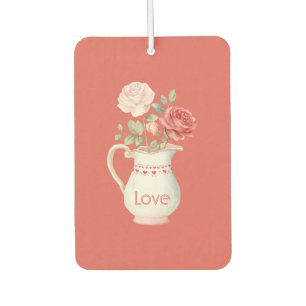 Ambientador Rosas Rojas Rosas Florales Vaso Hojas Verdes