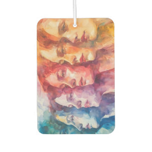 Ambientador Rostros de las mujeres - Pintura de acuarela