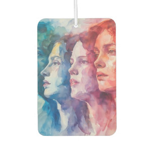 Ambientador Rostros de las mujeres - Pintura de acuarela