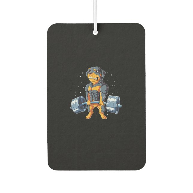 Ambientador Rottweiler Halterofilia Funny Deadlift Men Fitnes (Anverso)