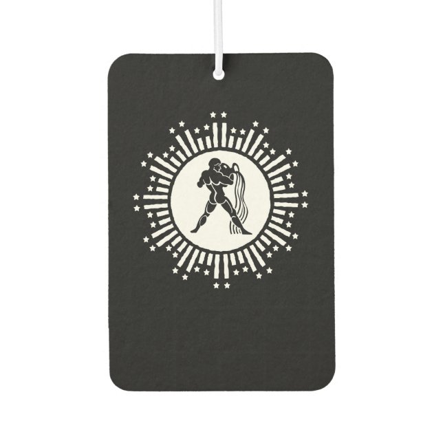 Ambientador Rótulo Aquarius Zodiac Diseño de Starburst Cósmico (Anverso)