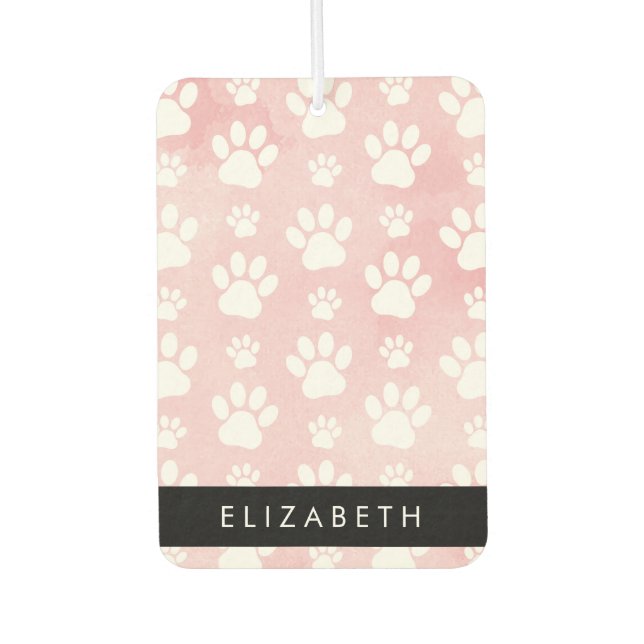 Ambientador Rutas de perro, manchas blancas, acuarelas rosadas (Anverso)