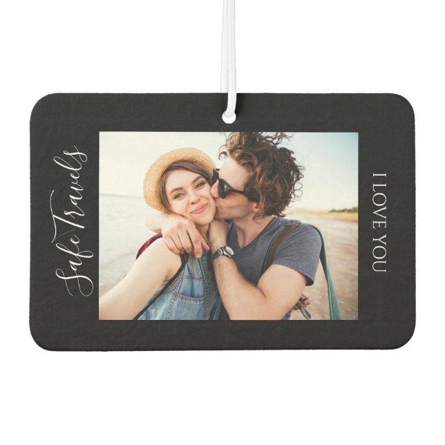 Ambientador Safe Travels Gift For Him Custom Photo Car (Anverso)