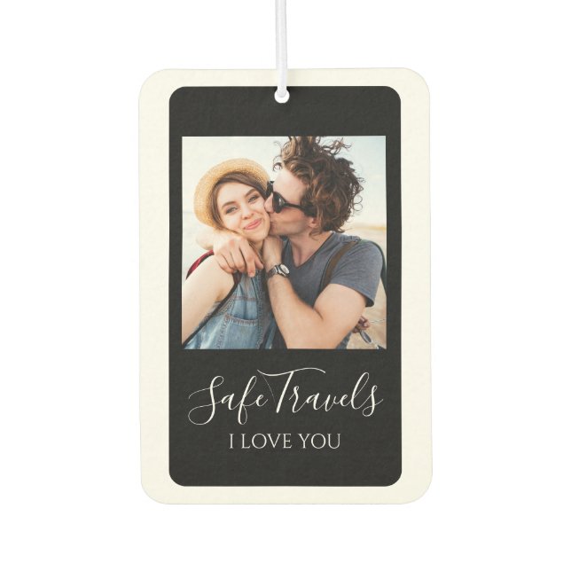 Ambientador Safe Travels Gift For Him Custom Photo Car (Anverso)