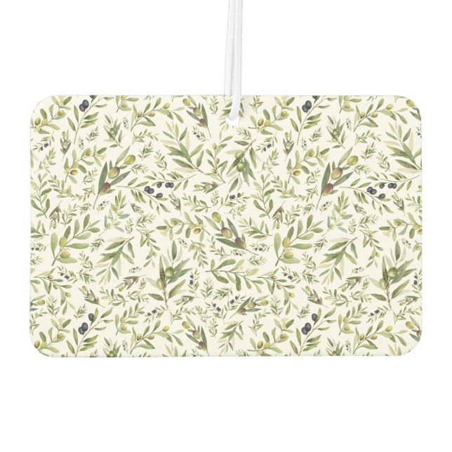 Ambientador Sage Green Watercolor French Country Chic Olives (Reverso)