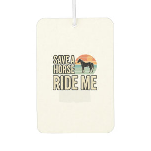 Ambientador Salva un Caballo Móntame Diseño de Camiseta Wester