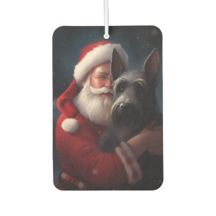 Ambientador Santa Claus festivo de Navidad Terrier escocés