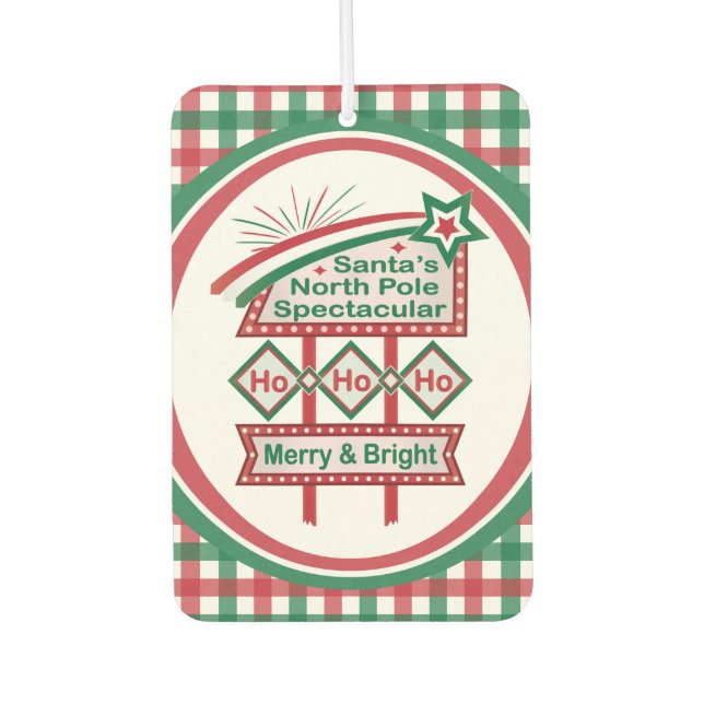 Ambientador Santa Marquee Retro - Ho Ho Merry & Bright (Anverso)