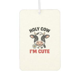 Ambientador Santa Vaca Soy Linda Vaca Divertida Grabado Vintag