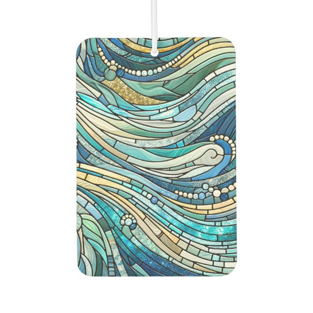 Ambientador Sea of Waves Teal Mosaic Fine Art (Anverso)