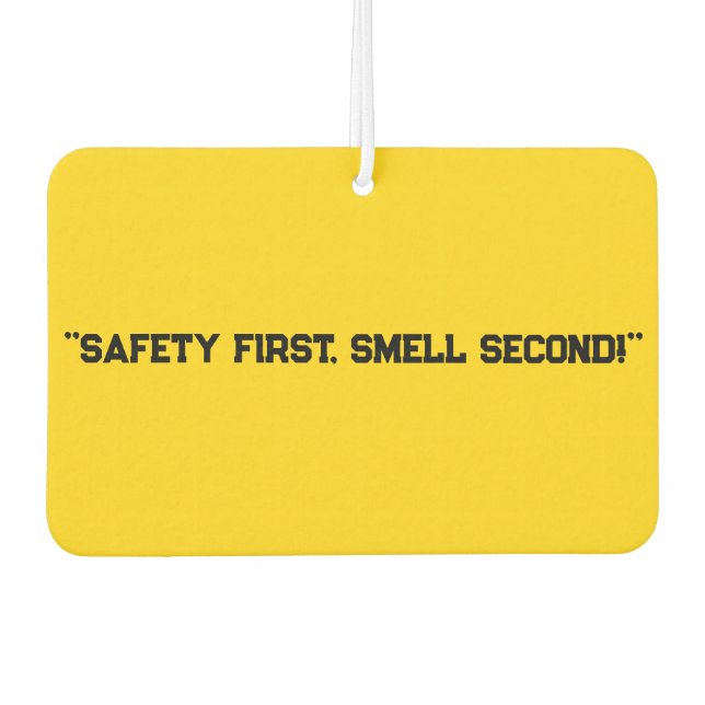 Ambientador "Seguridad primero, oler segundo!" Coche ligero (Anverso)