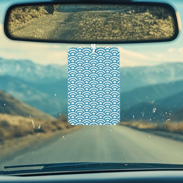 Ambientador Seigaiha, Waves, Japanese, Blue and White (Subido por el creador)