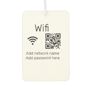 Ambientador Señal de contraseña de Wifi, agregue el código Q R