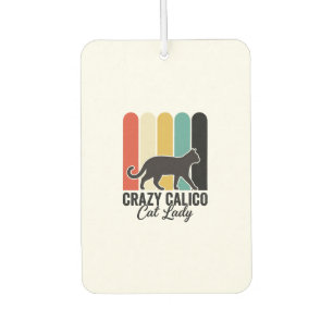 Ambientador Señora Gata Calico Loca Diseño Retro Vintage de Ga