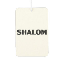 Ambientador Shalom, auto simple minimalista blanco negro de la