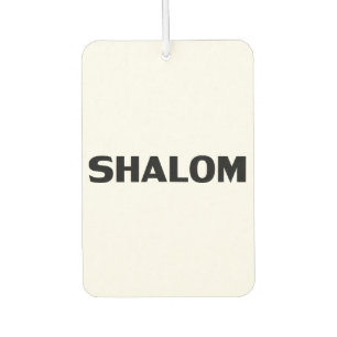 Ambientador Shalom, auto simple minimalista blanco negro de la