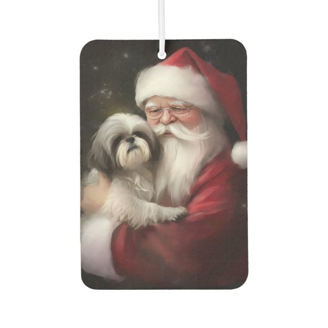 Ambientador Shih Tzu Con Navidades festivos de Santa Claus (Anverso)