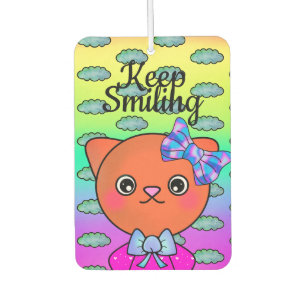 Ambientador Sigan Sonriendo En La Nube De Gato Gato Gatito Gat