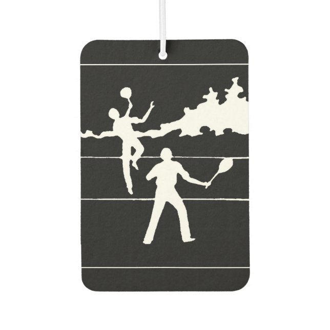 Ambientador Silhouette de tenis retro (Anverso)