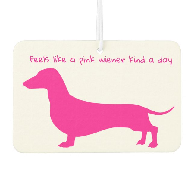 Ambientador Silueta de Dachshund Rosa (Anverso)
