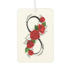 Ambientador Símbolo infinito con rosas rojas