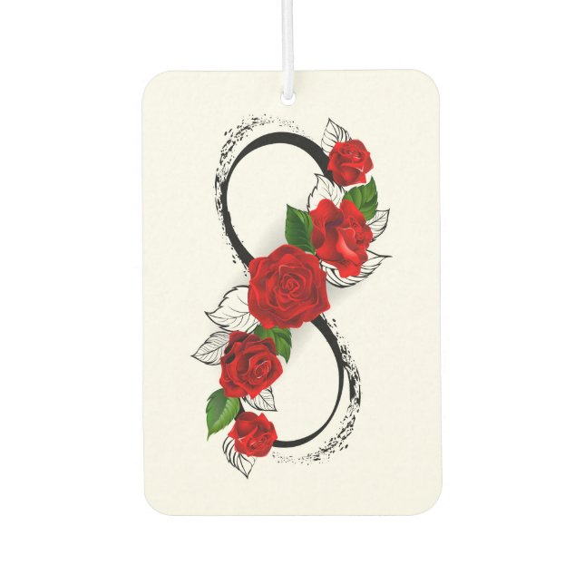 Ambientador Símbolo infinito con rosas rojas (Anverso)