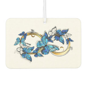 Ambientador Símbolo infinito de mariposas Morpho azules