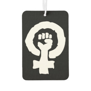 Ambientador Símbolo universal femenino de esténcil blanco en n