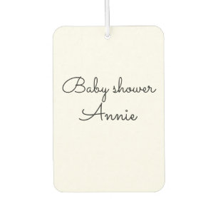 Ambientador simple minimal añade tu nombre texto baby shower t
