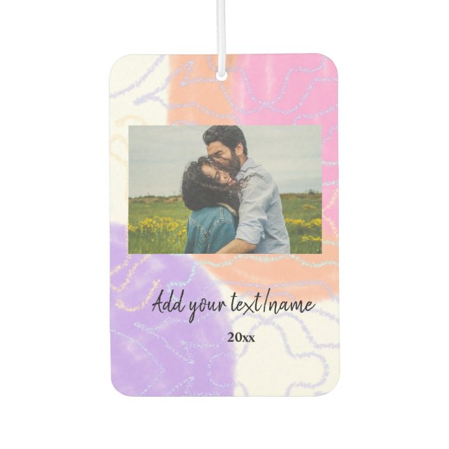 Ambientador simple mínimo de nombres personalizados monograma  (Anverso)