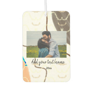 Ambientador simple mínimo de nombres personalizados monograma