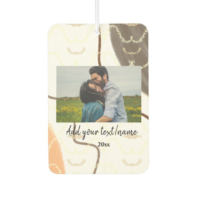 Ambientador simple mínimo de nombres personalizados monograma  (Anverso)