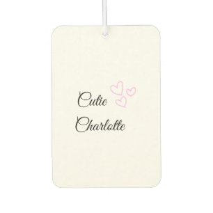 Ambientador simple mínimo purpurina de corazón rosa chispa aña