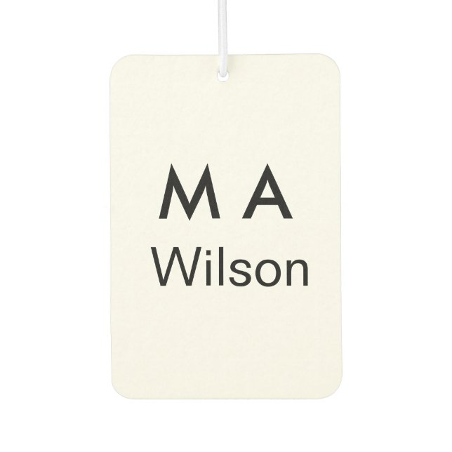 Ambientador Simple monogram add your name letter man minimal   (Anverso)