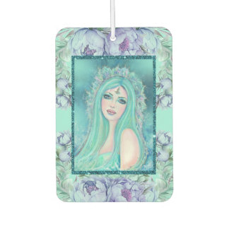 Ambientador Sirena con flores arte de Renee Lavoie