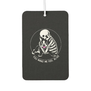 AMBIENTADOR SKELETON HUG BOSTON TERRIER ME HACES SENTIR VIVO