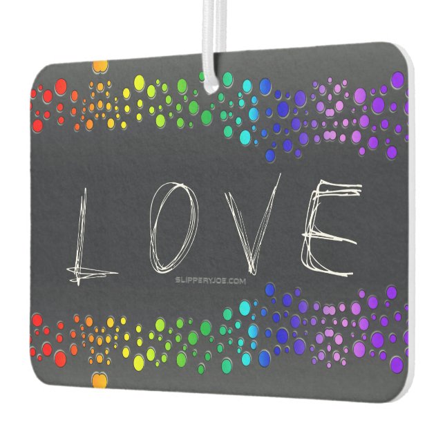 Ambientador SlipperyJoe amor burbujas rojo naranja verde amari (Izquierda)