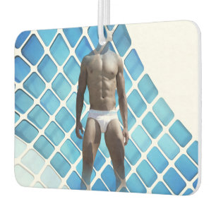 Ambientador SlipperyJoe hombre muscular seis empates abs macho